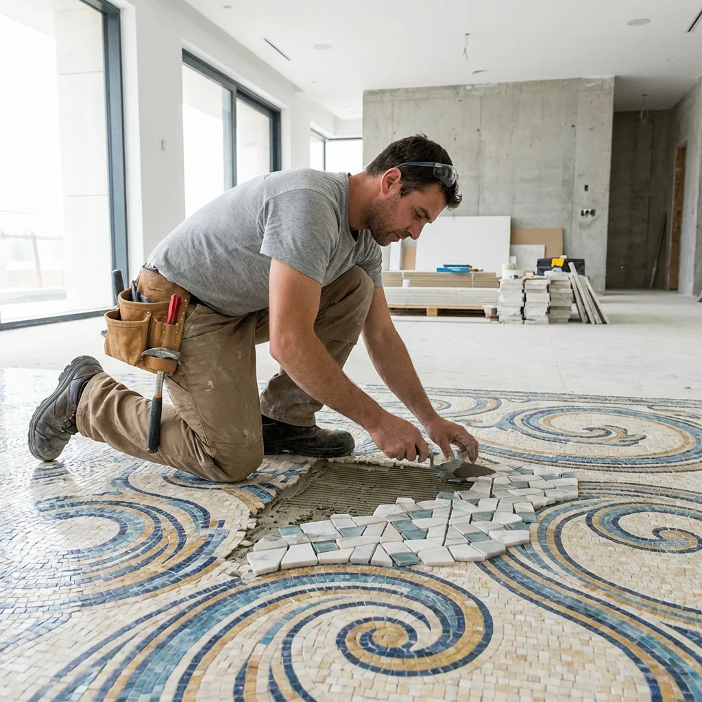 Mosaic Tile Work - Sri Sunil Pavers Service